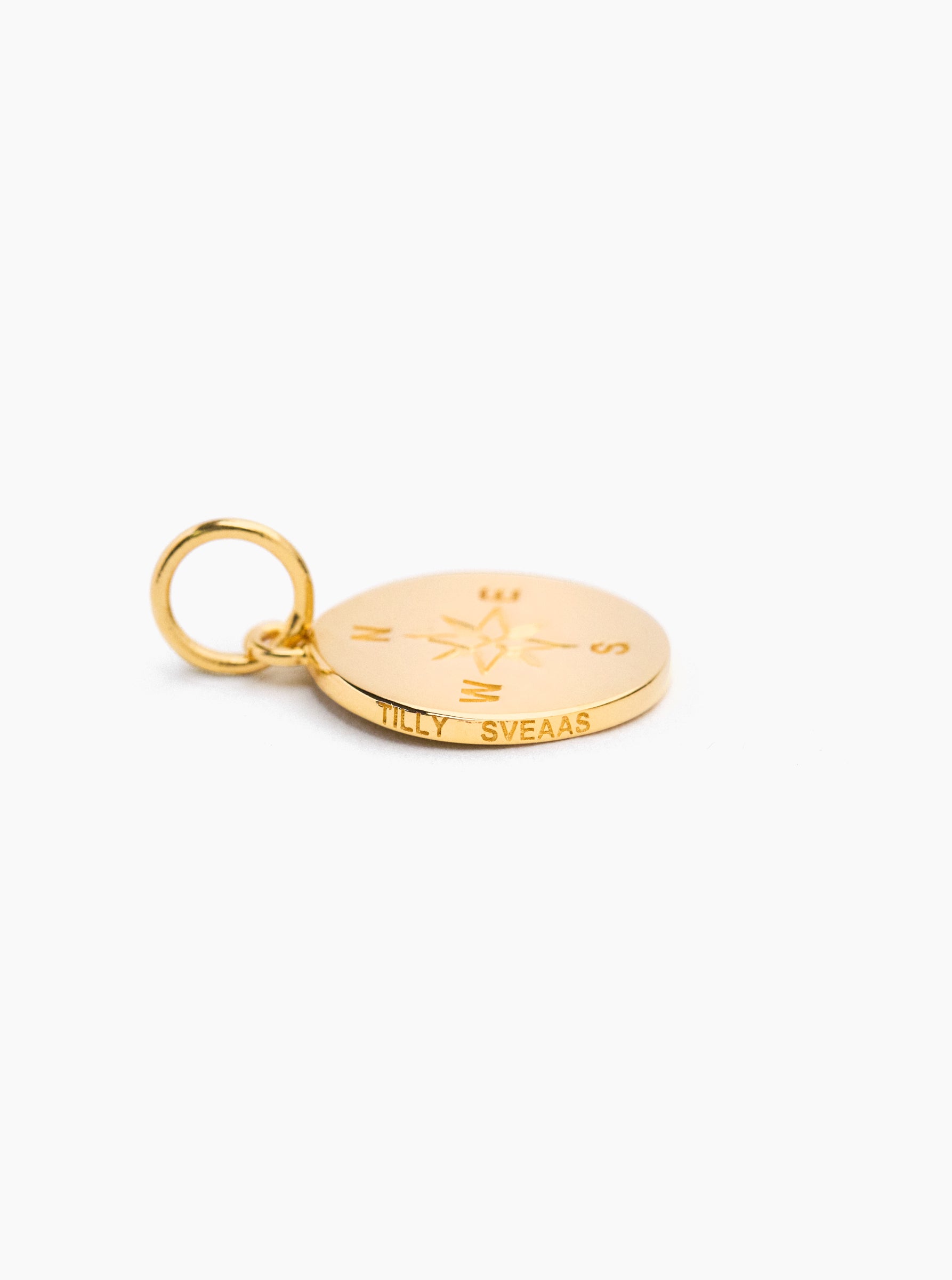 Large Gold Compass Charm