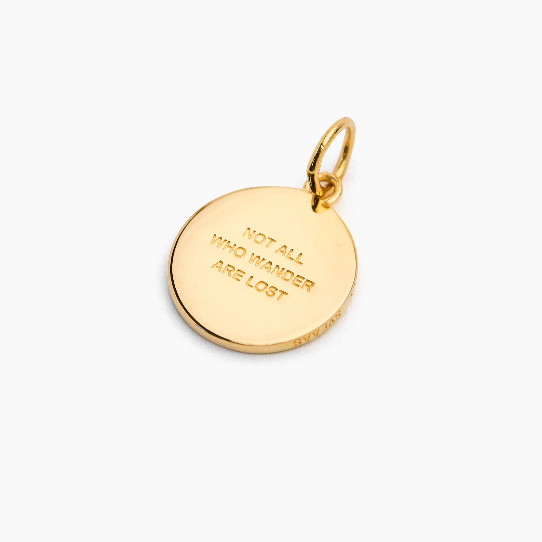 Large Gold Compass Charm
