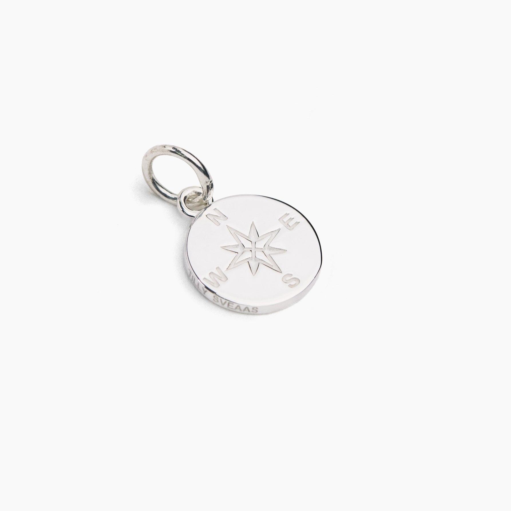Small Silver Compass Charm