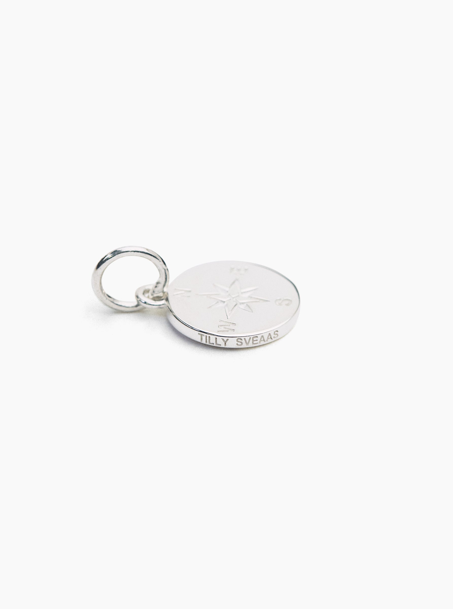 Small Silver Compass Charm