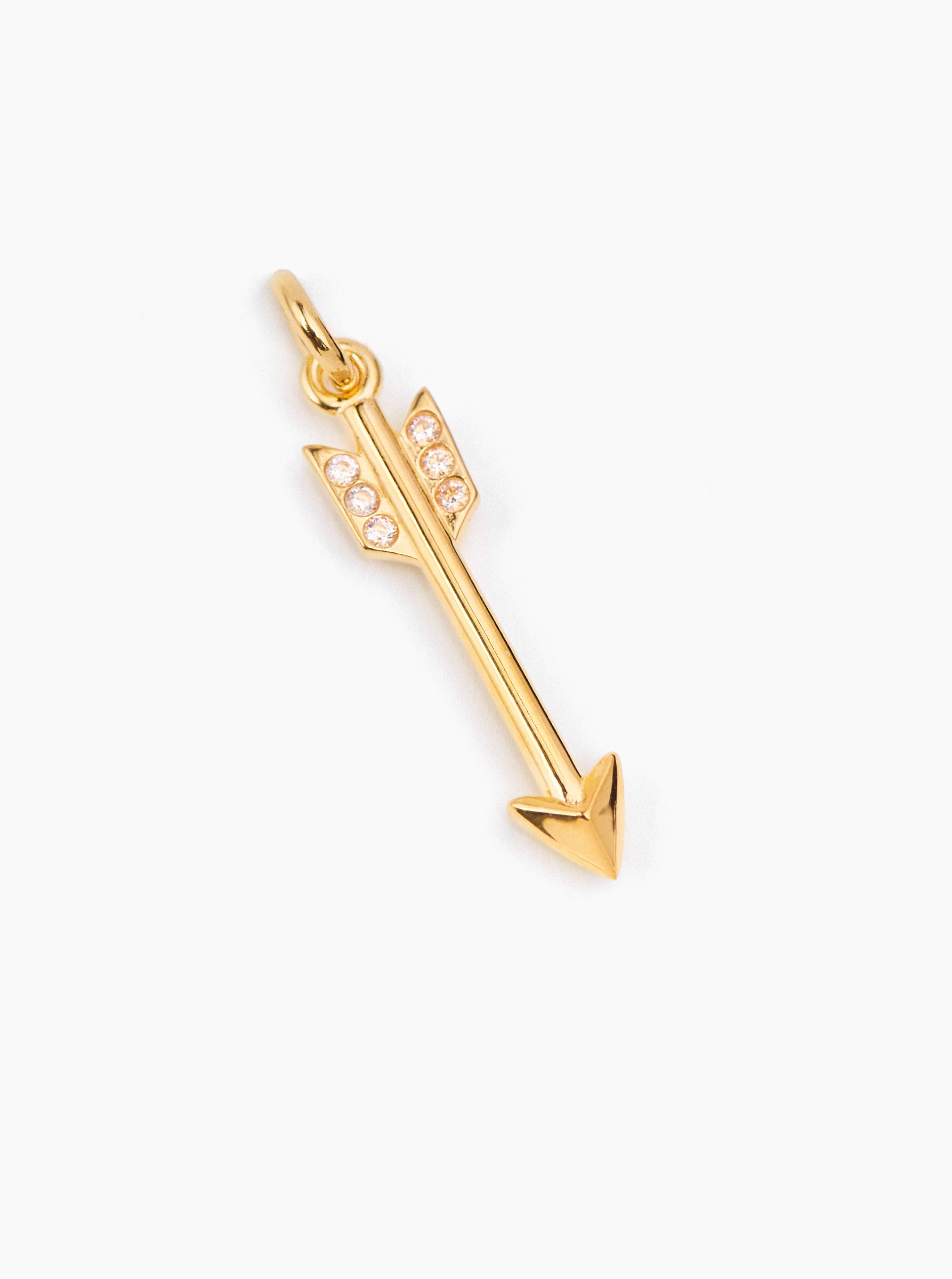 Gold Jewelled Arrow Pendant Charm
