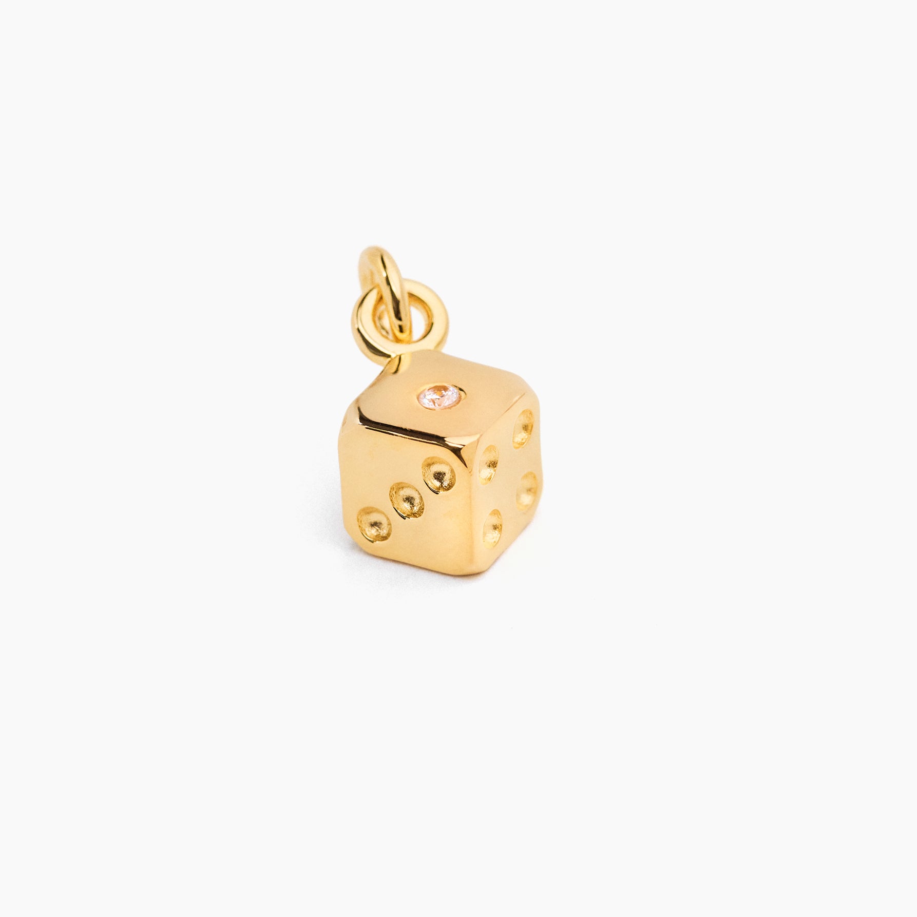 Gold Dice Charm
