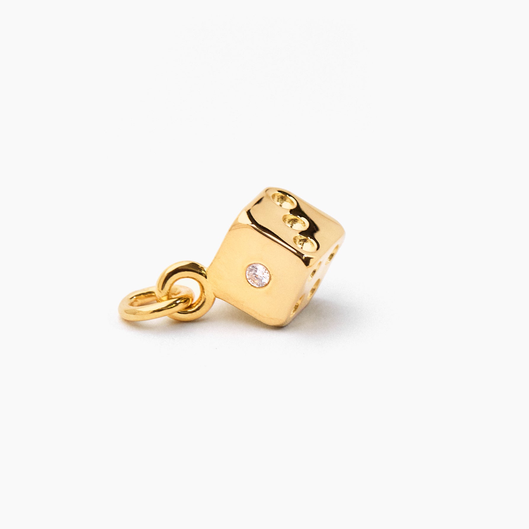 Gold Dice Charm