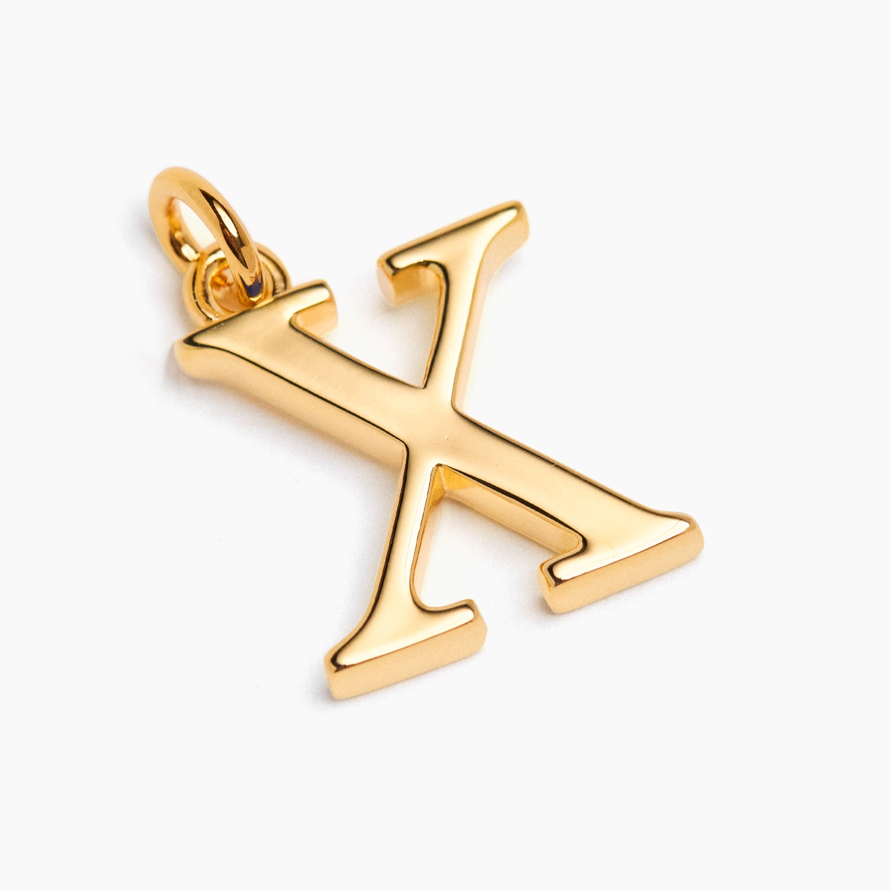 Large Gold X Charm