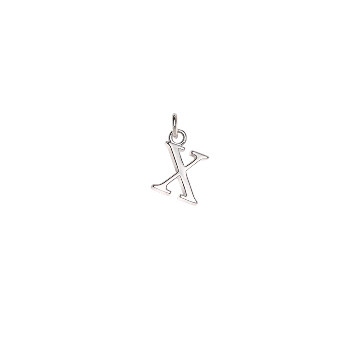 Small Silver X Charm