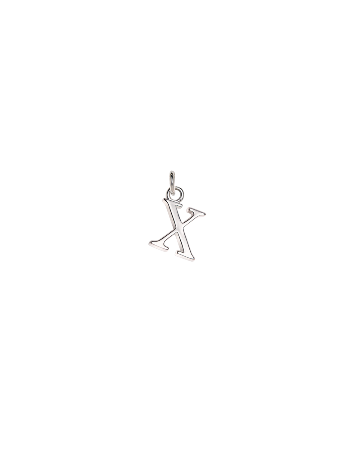 Small Silver X Charm