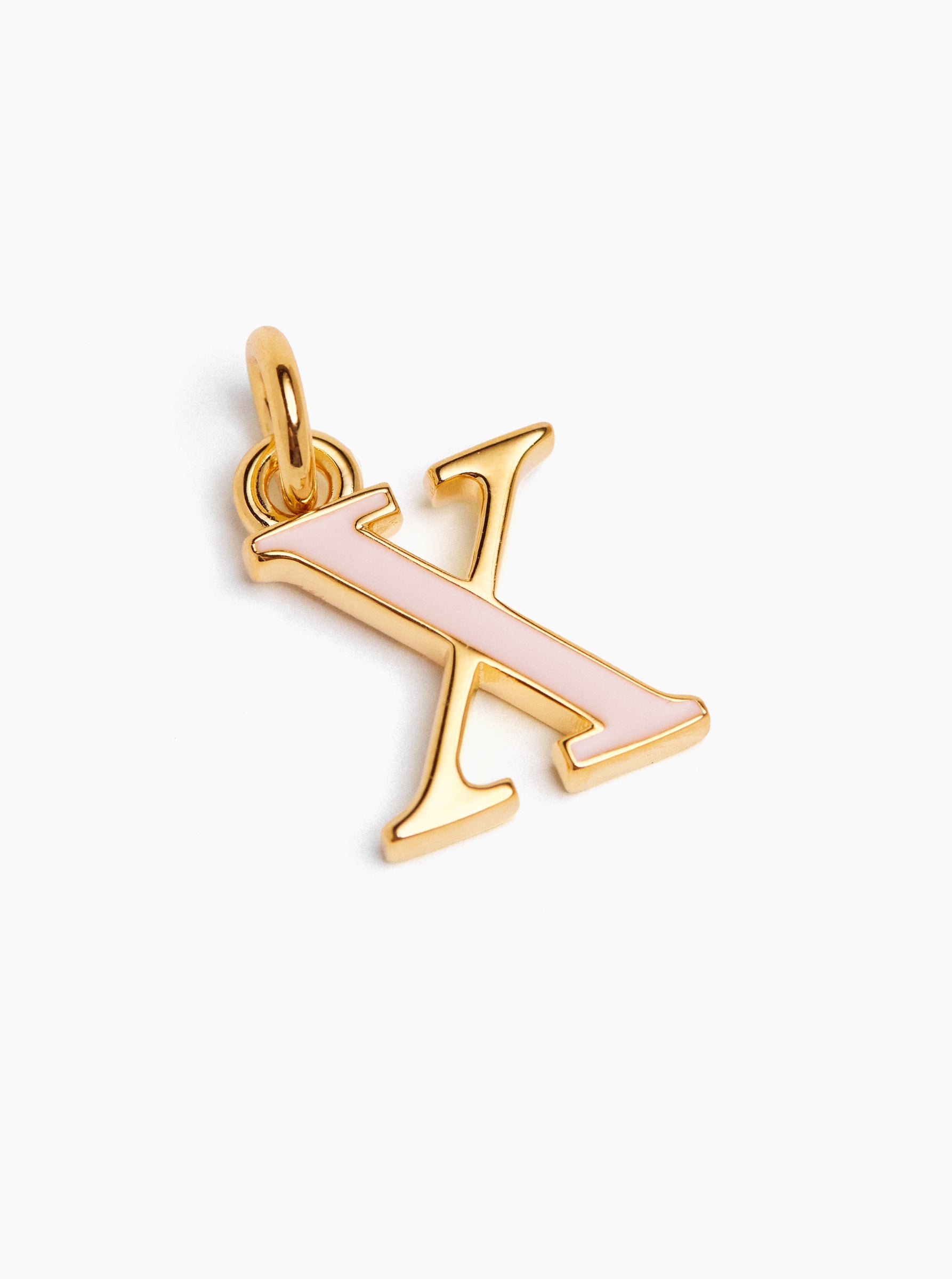 Small Gold Enamel X Charm
