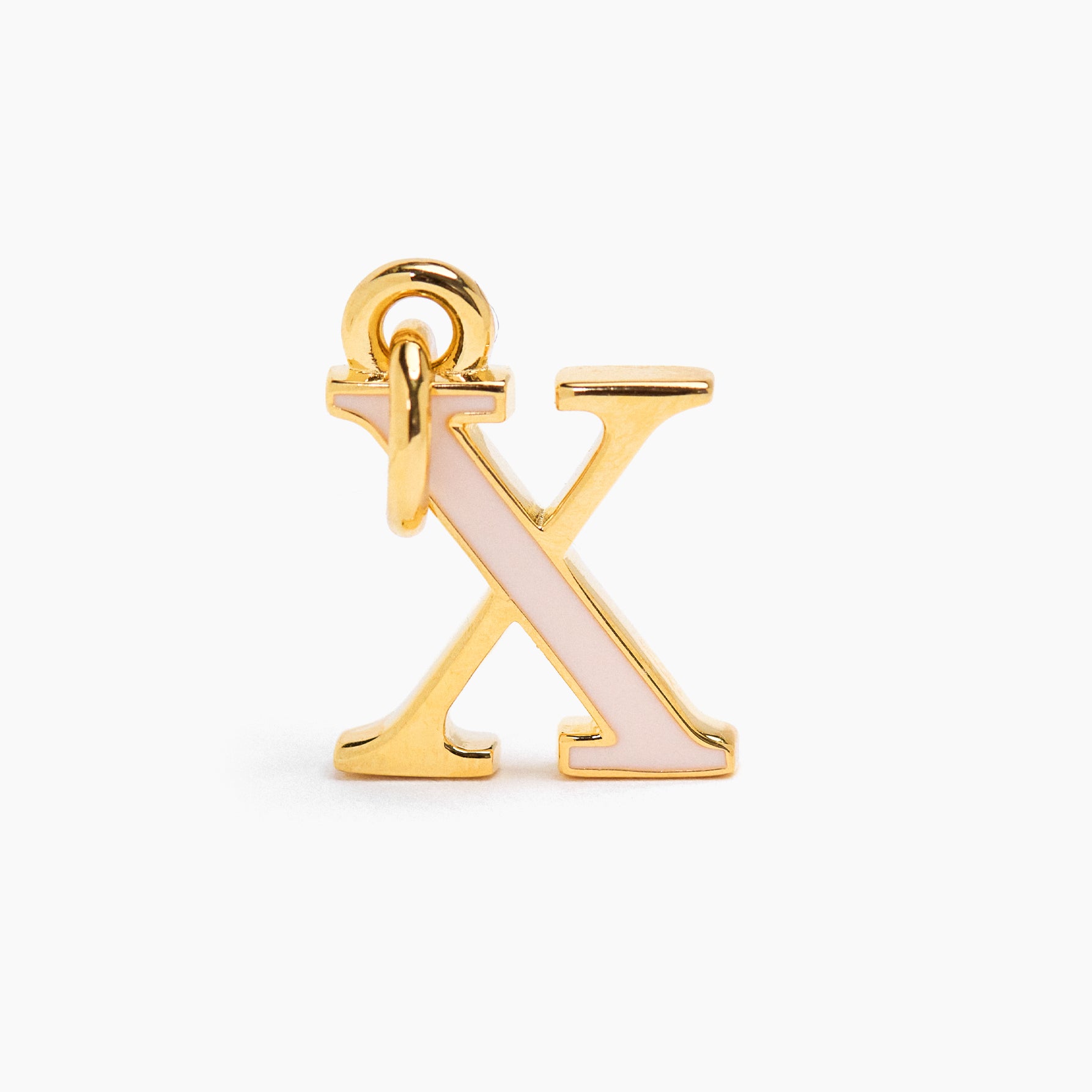 Small Gold Enamel X Charm