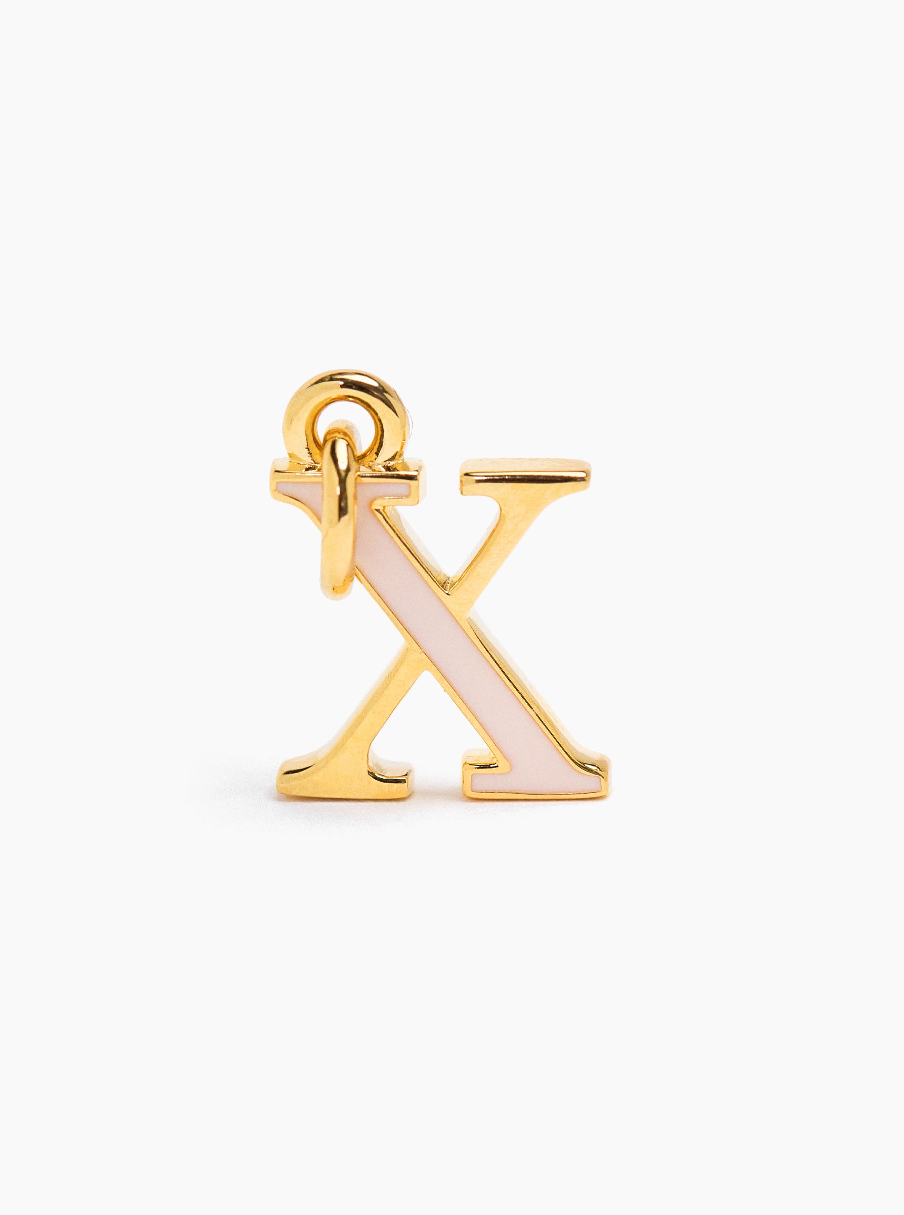 Small Gold Enamel X Charm