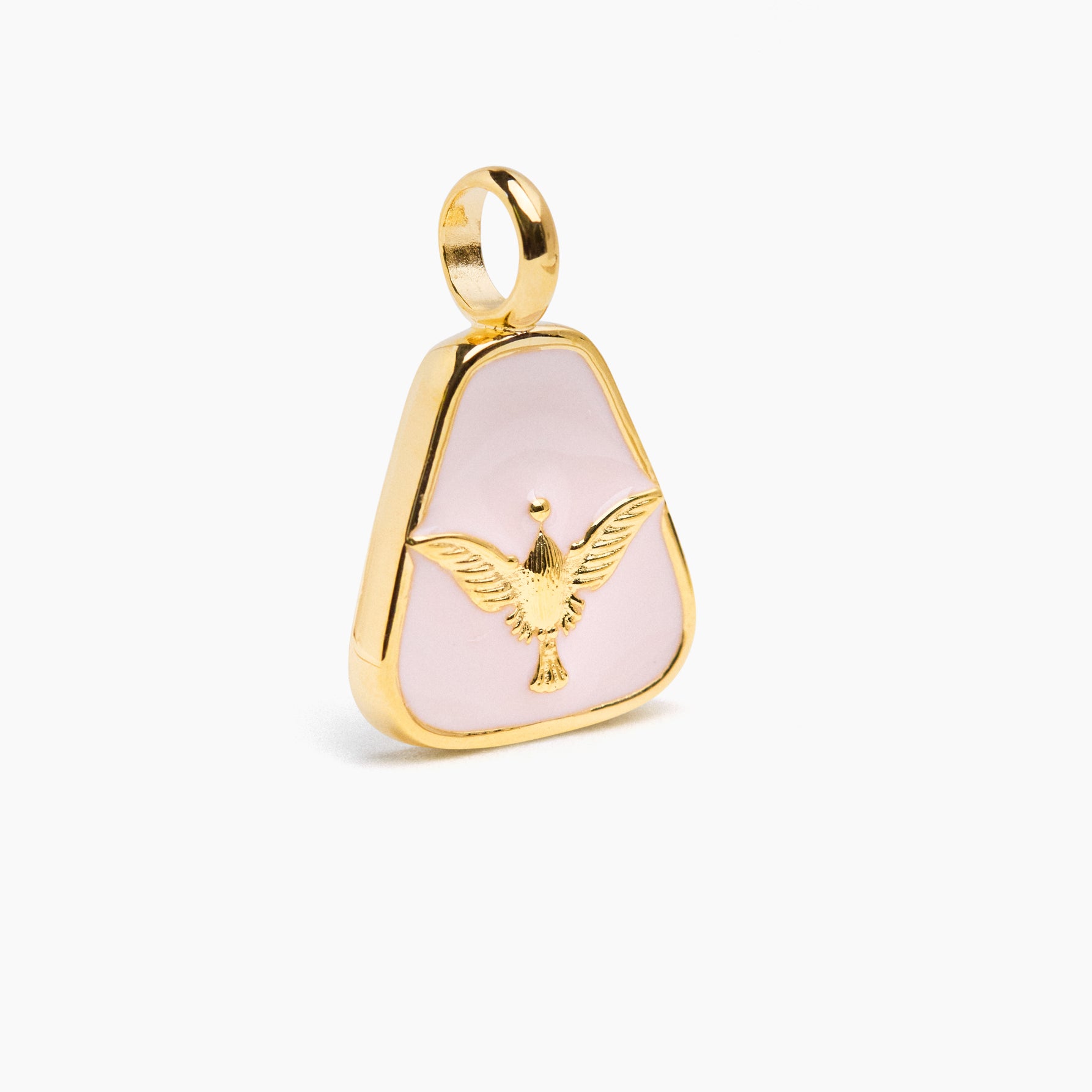 Gold Enamel Peace Charm