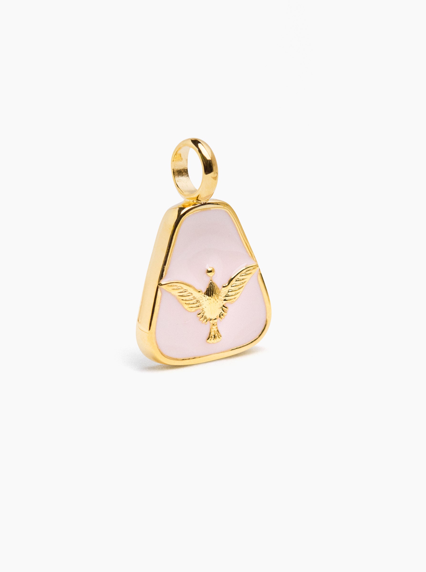 Gold Enamel Peace Charm