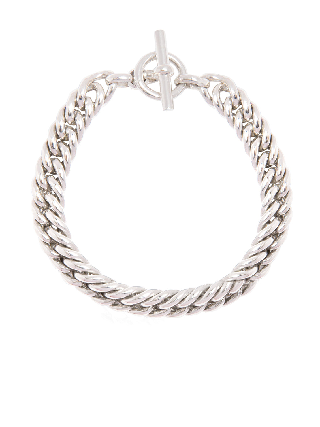 Men's Solid Sterling Silver Curb Link Bracelet