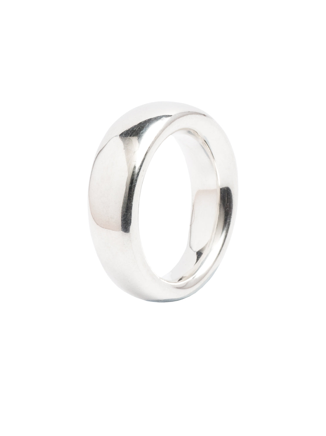 Men's Slim Solid Sterling Silver Band Ring
