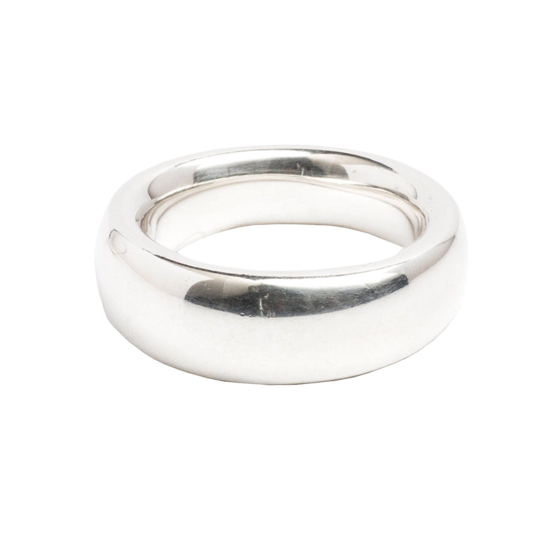 Men's Slim Solid Sterling Silver Band Ring