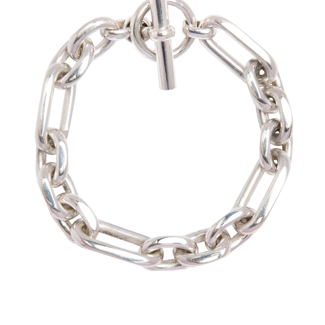 Men's Large Solid Sterling Silver Watch Chain Bracelet