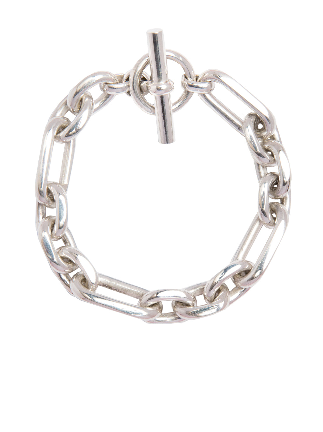 Men's Large Solid Sterling Silver Watch Chain Bracelet