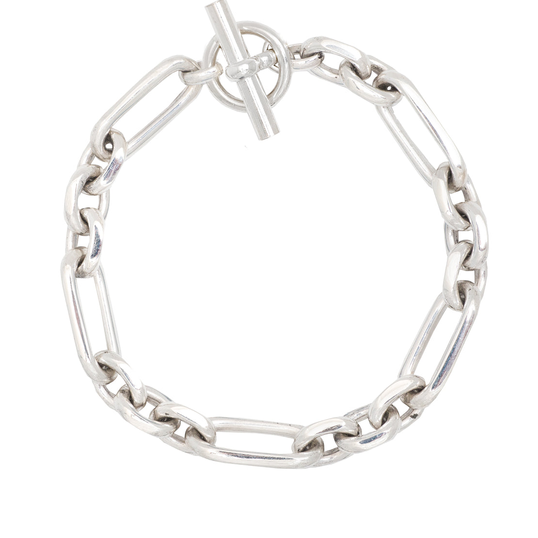 Men's Slim Solid Sterling Silver Watch Chain Bracelet