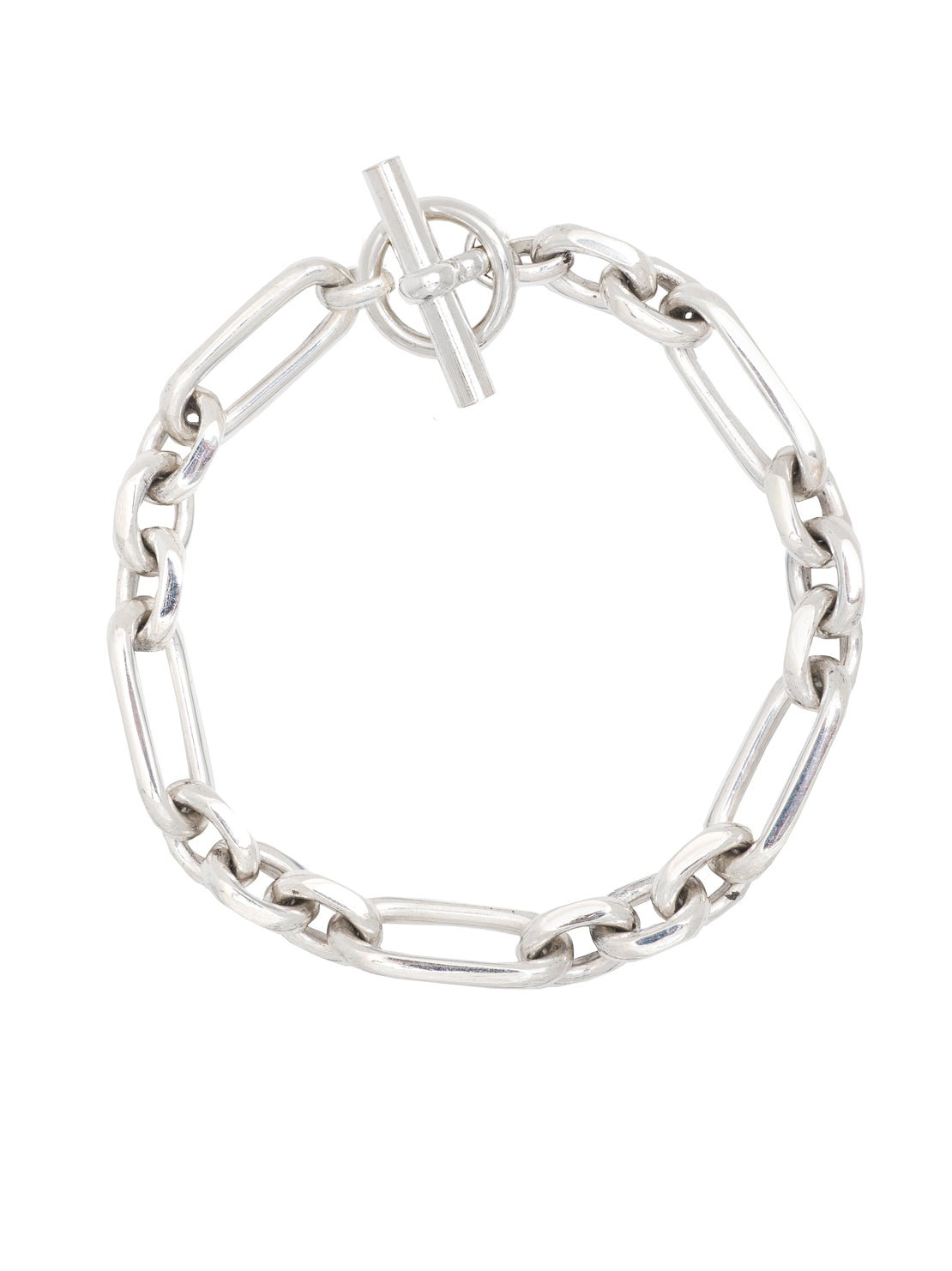 Men's Slim Solid Sterling Silver Watch Chain Bracelet