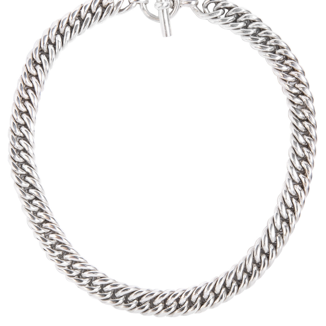 Silver Curb Chain Necklace