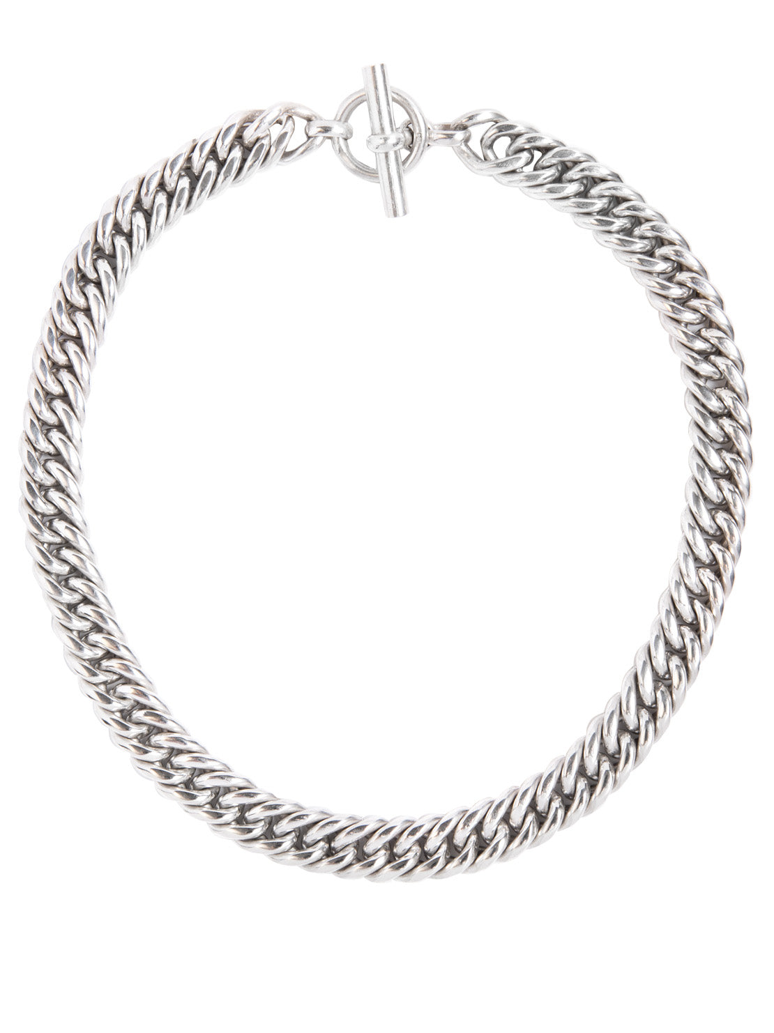 Silver Curb Chain Necklace