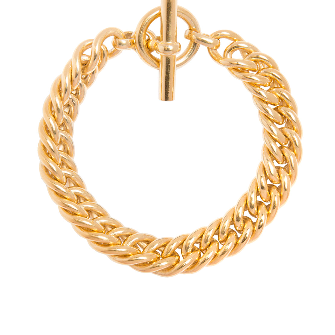 Men's Large Gold Curb Link Bracelet