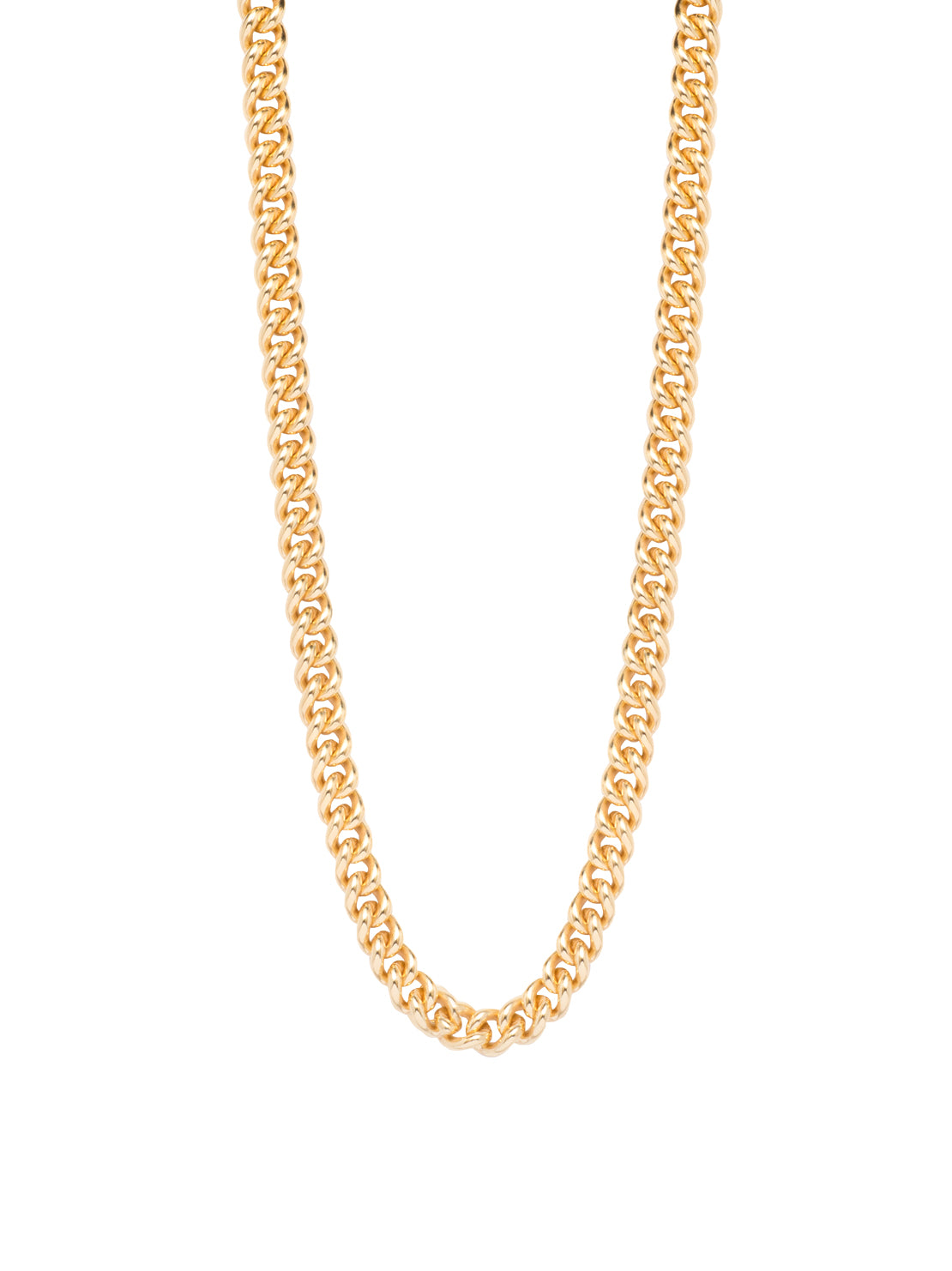 Slim Gold Curb Link Necklace