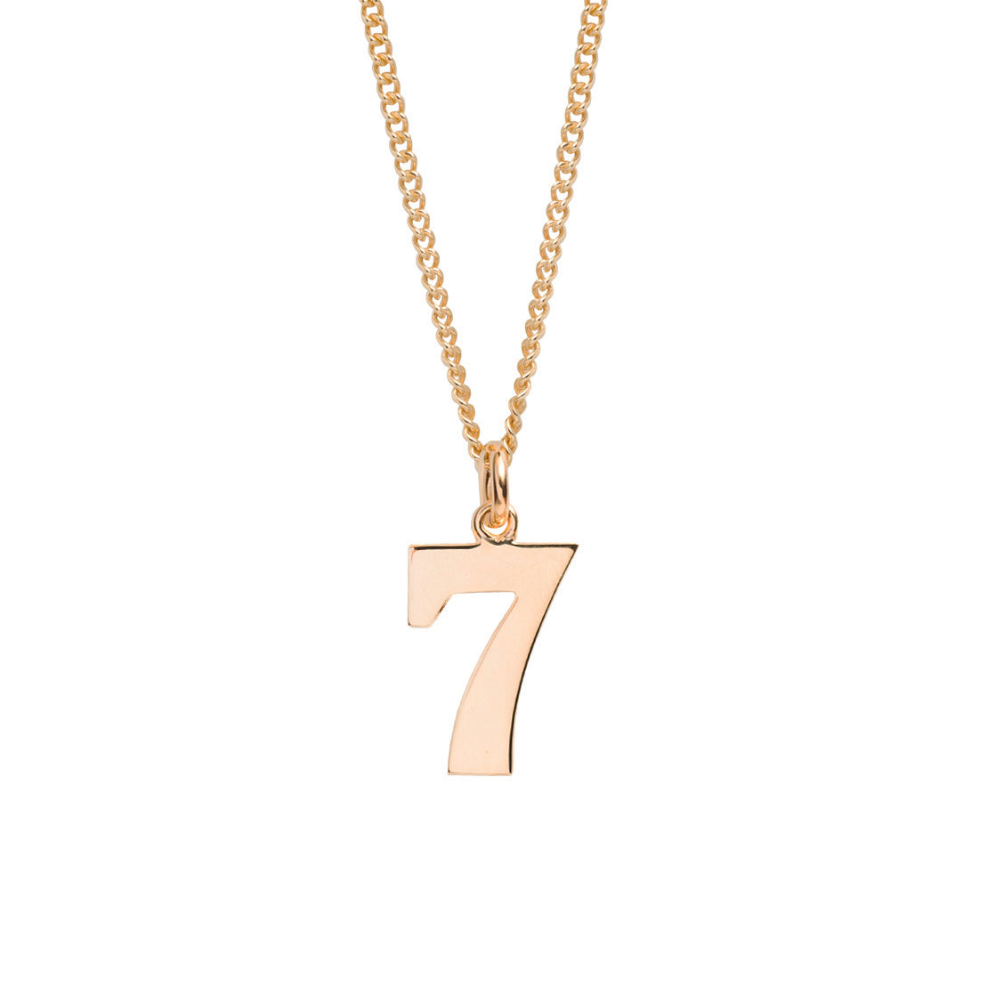 Men's Gold Lucky No 7 Necklace