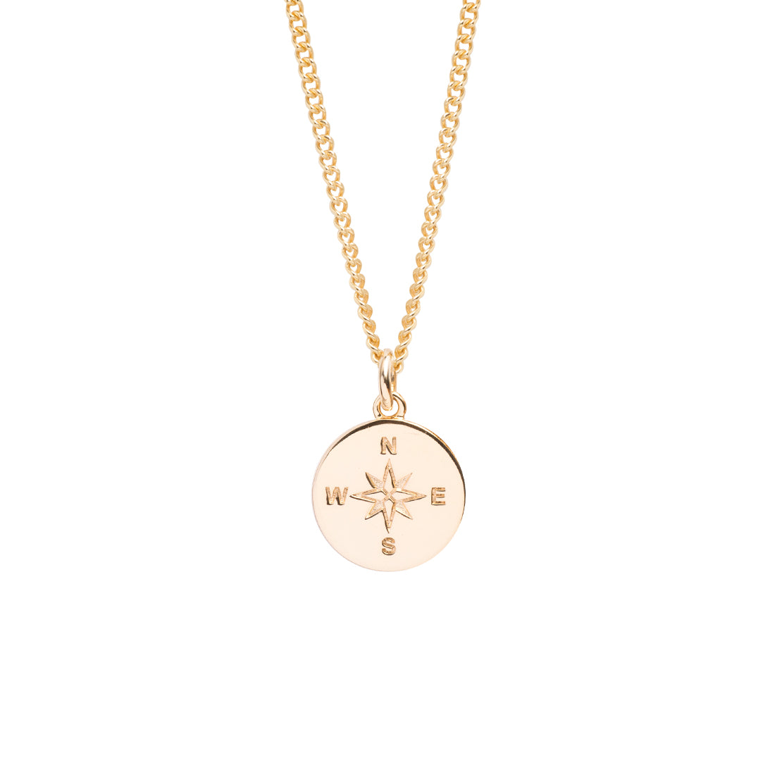 Large Gold Compass / Not All Who Wander Necklace