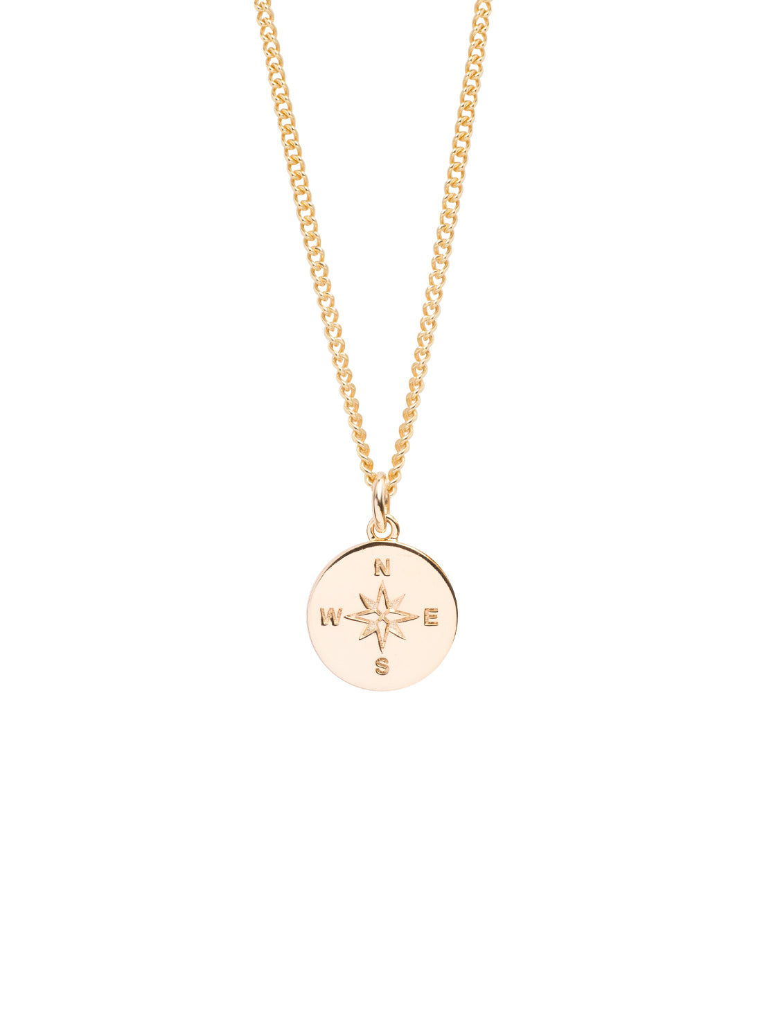 Large Gold Compass / Not All Who Wander Necklace