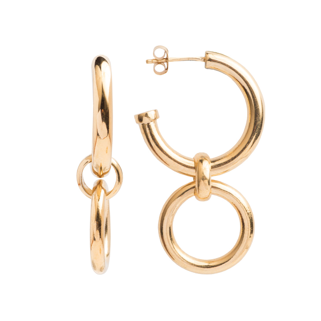 Large Gold Eternity Earrings