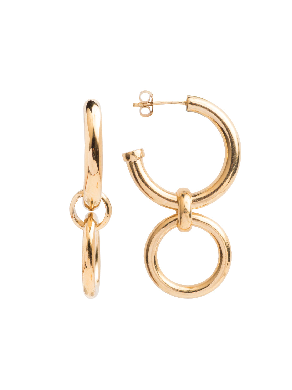 Large Gold Eternity Earrings