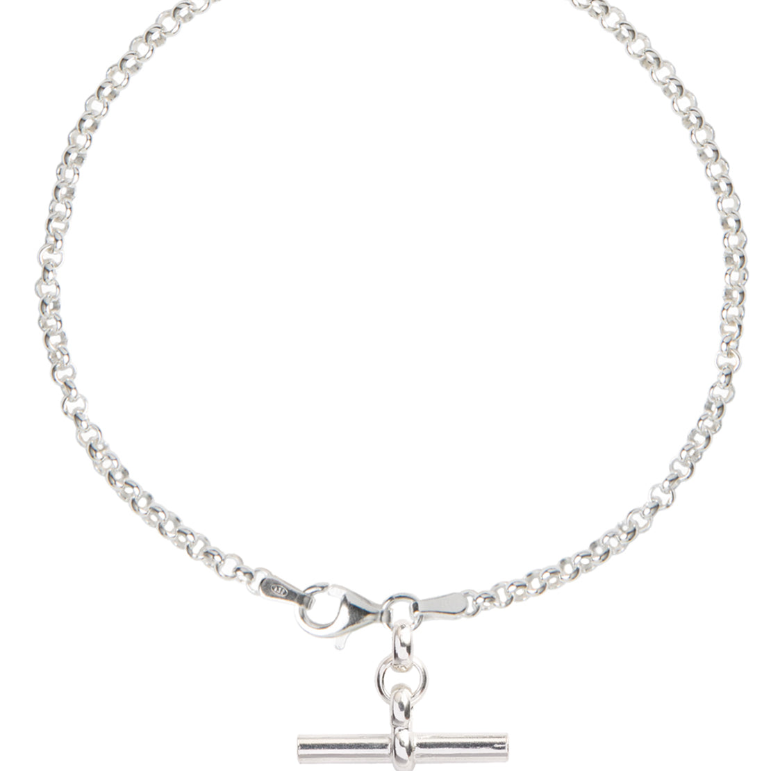 Silver T-Bar Anklet