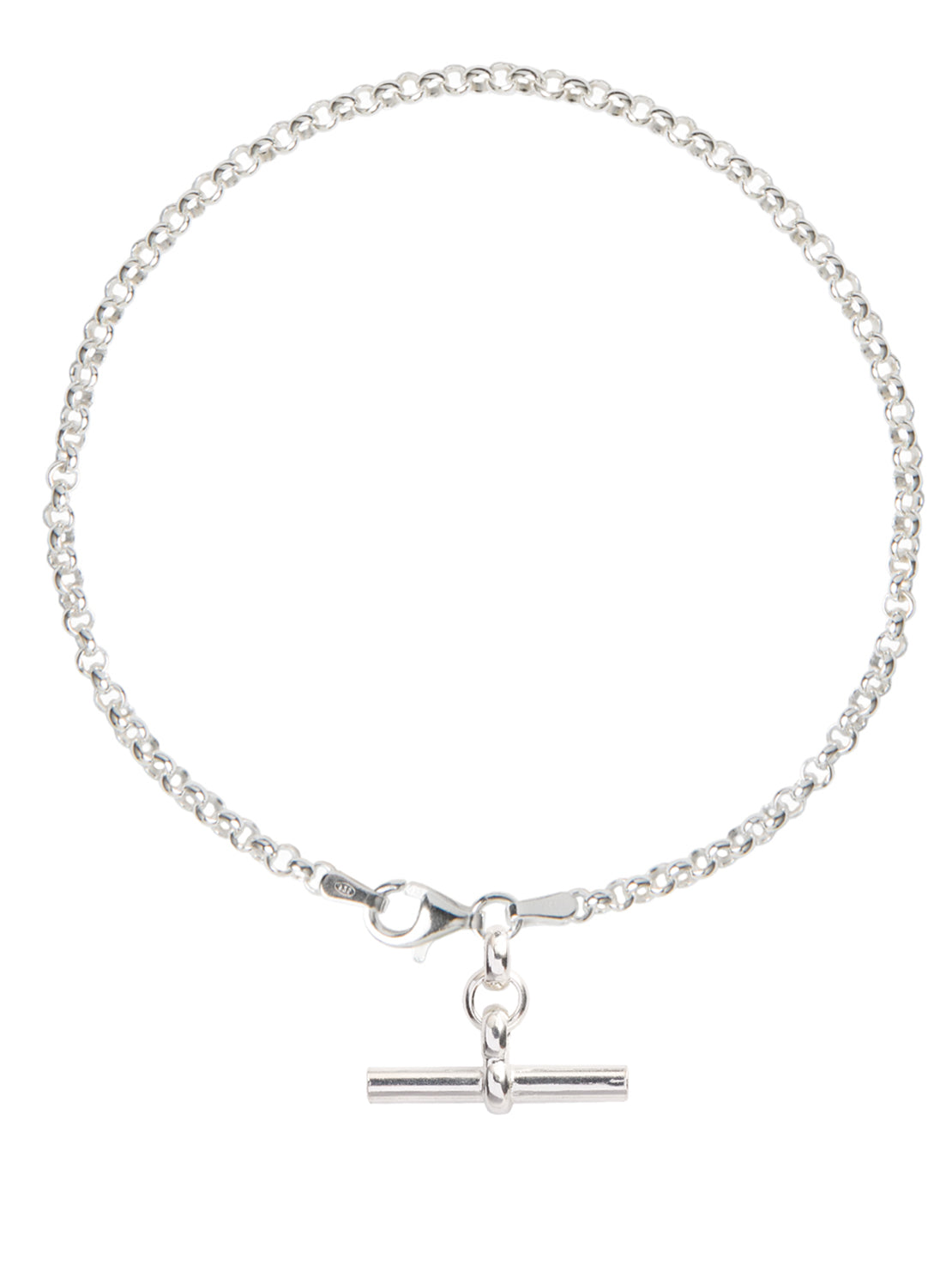 Silver T-Bar Anklet