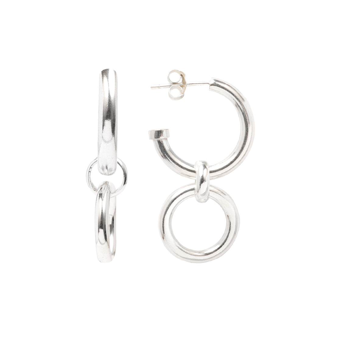 Small Silver Eternity Earrings
