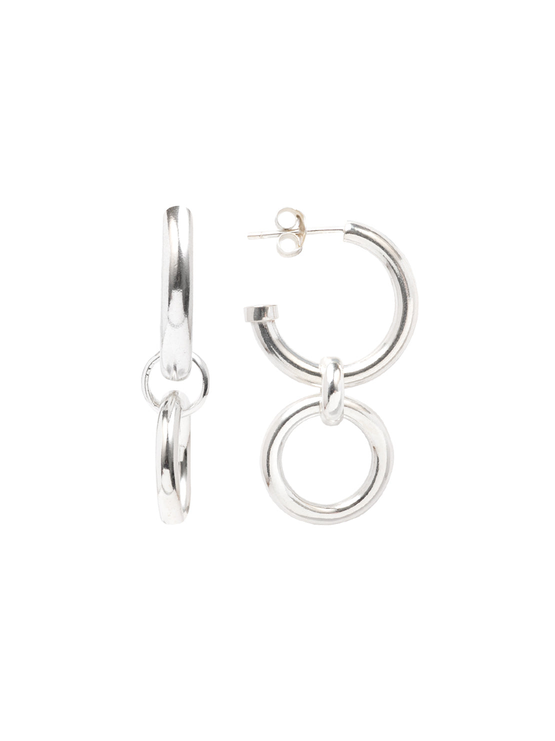 Small Silver Eternity Earrings