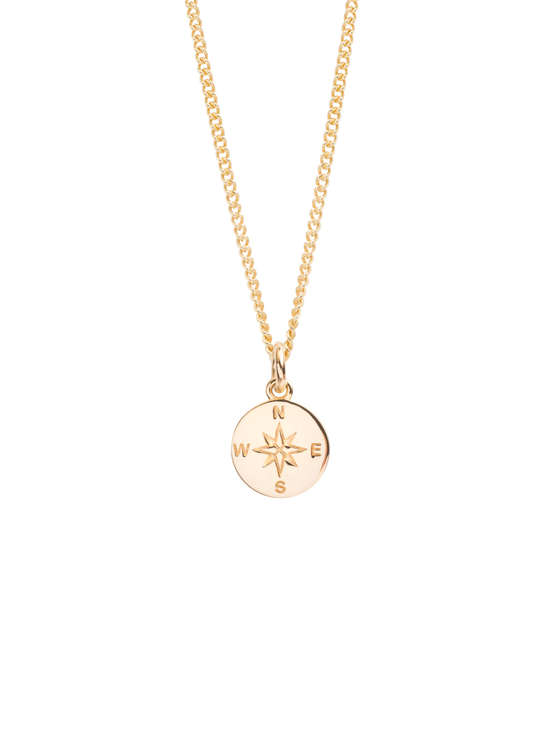 Small Gold Compass / Not All Who Wander Necklace
