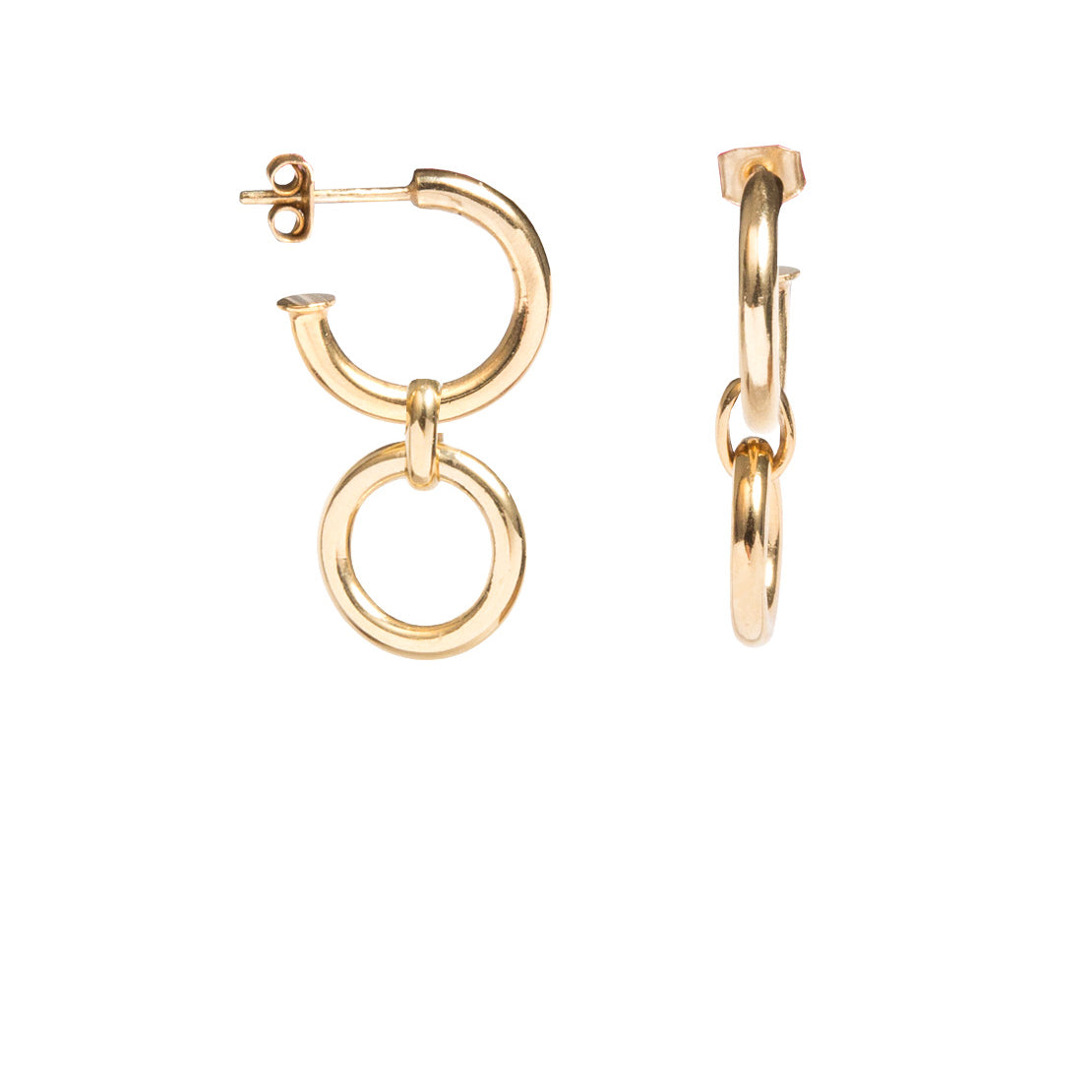 Small Gold Eternity Earrings