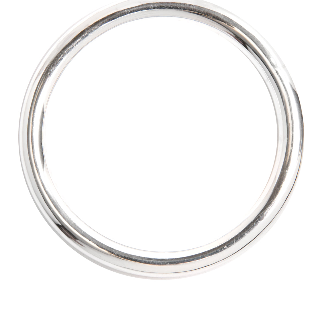 Large Plain Silver Bangle