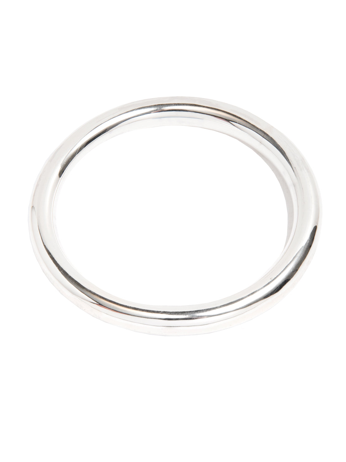 Large Plain Silver Bangle