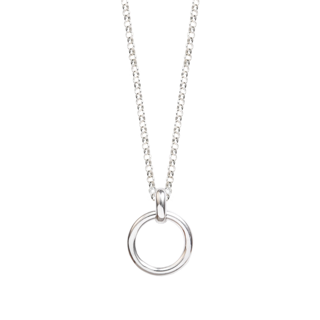 Silver Eternity Ring On Belcher Chain