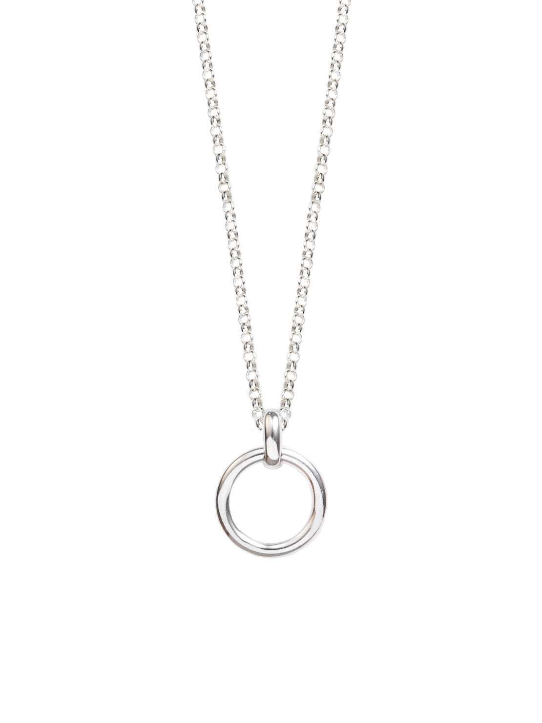 Silver Eternity Ring On Belcher Chain