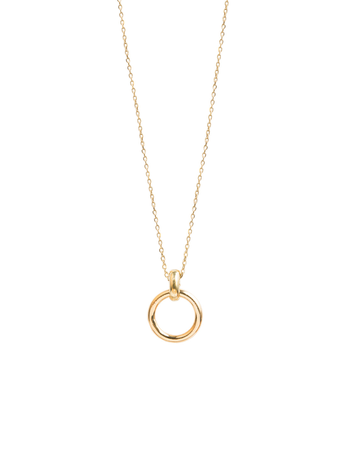Small Gold Eternity Ring On Gold Trace Chain