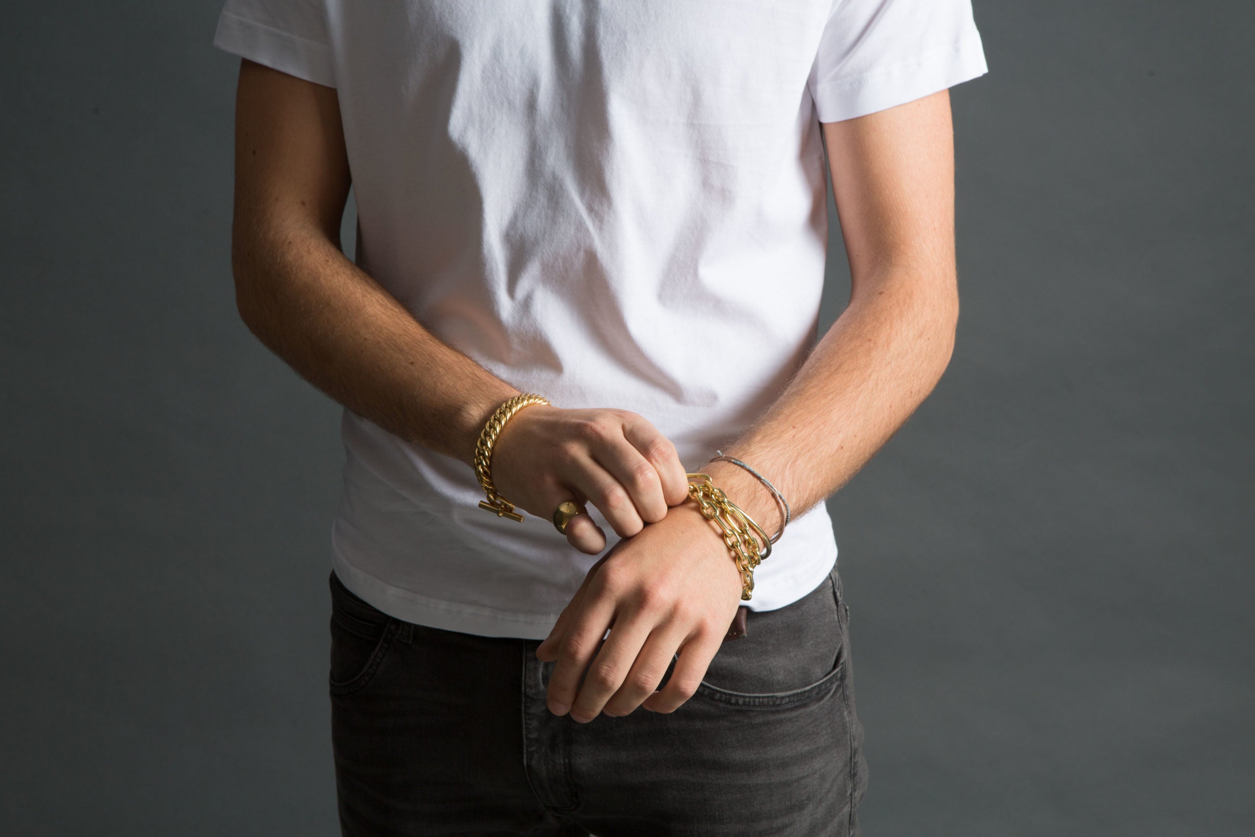 Men's Gold Watch Chain Bracelet