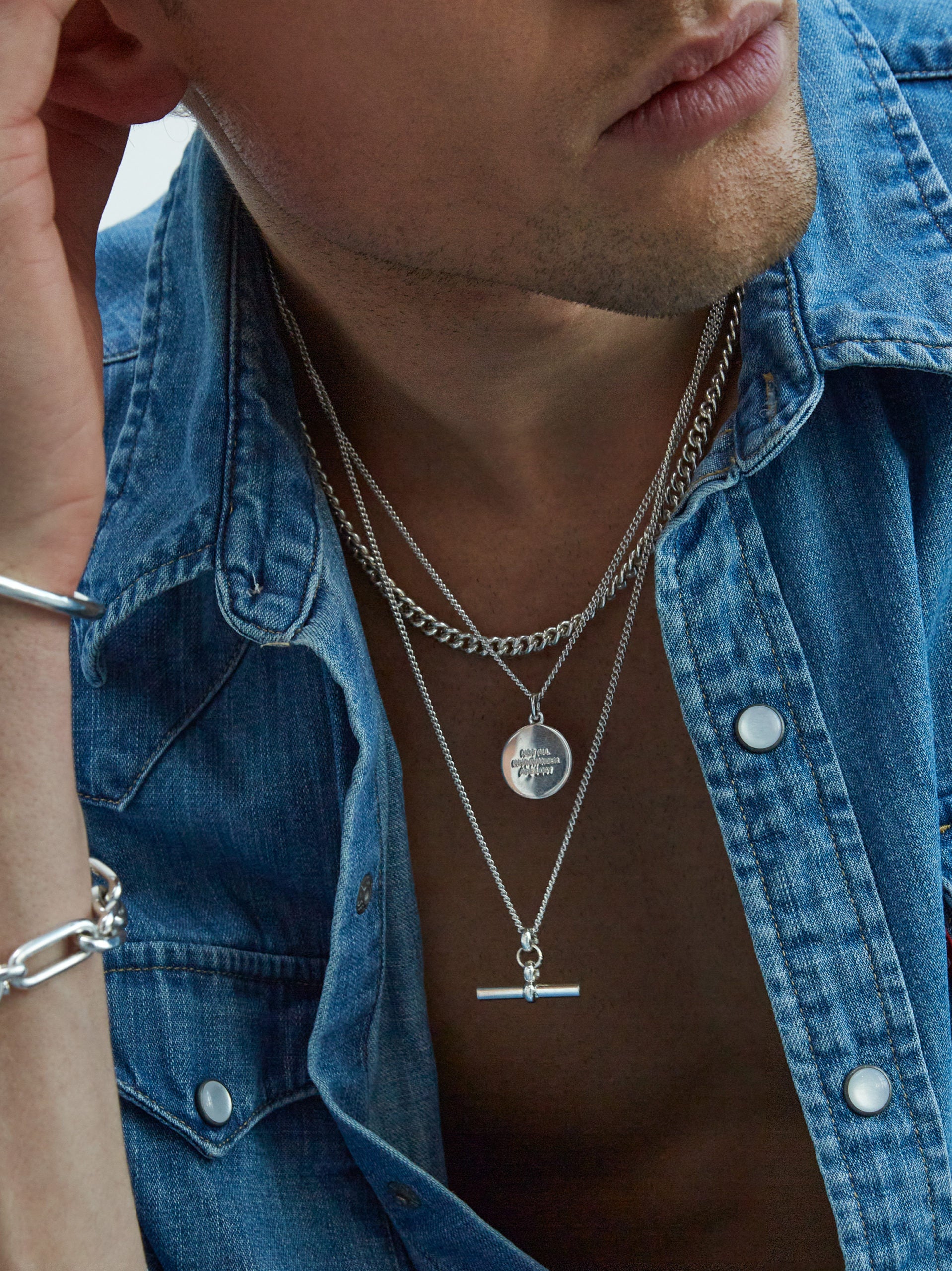50cm Solid Sterling Silver Slim Curb Link Chain