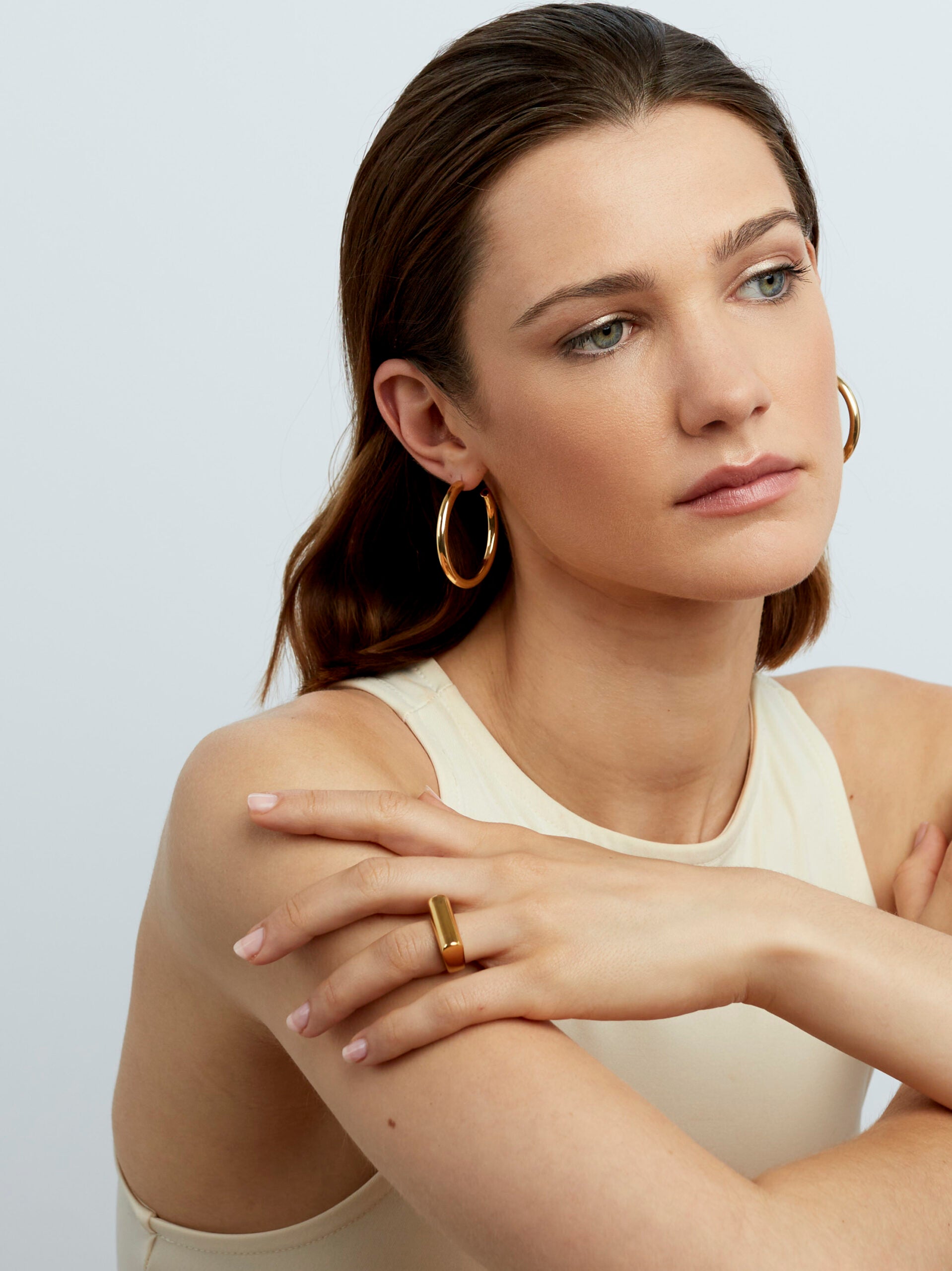Classic 4cm Gold Hoop Earrings