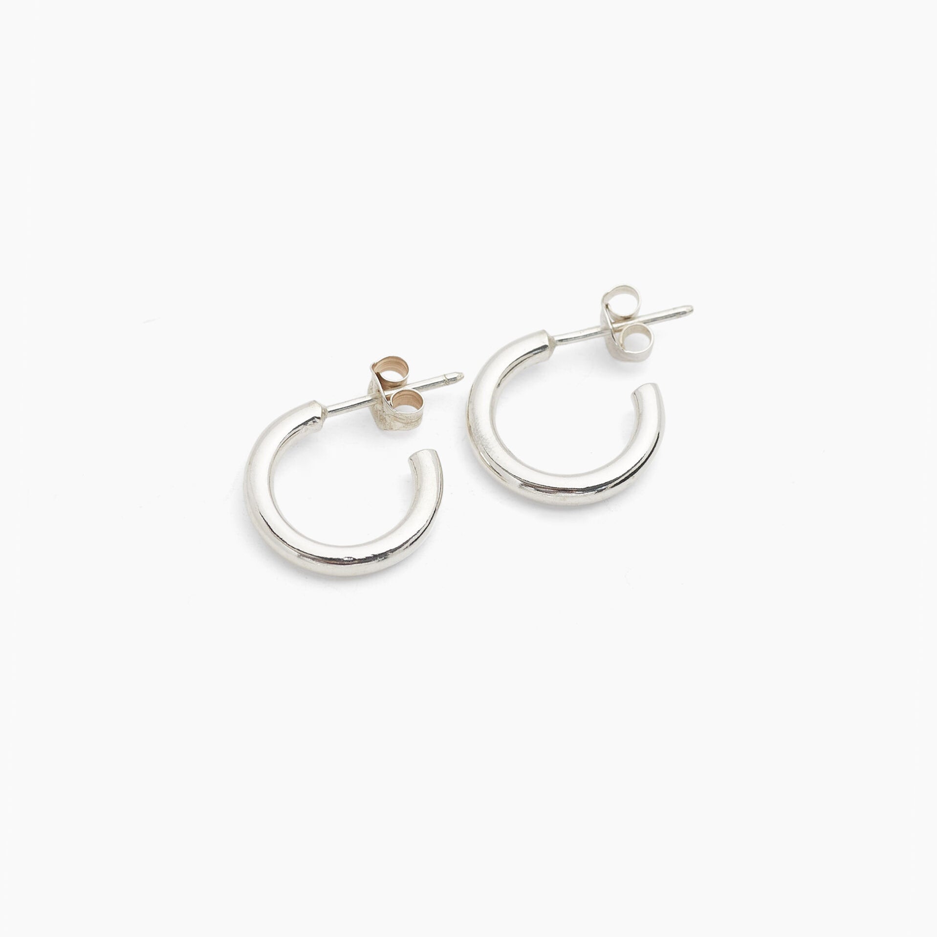 Tiny Silver Hoop Earrings