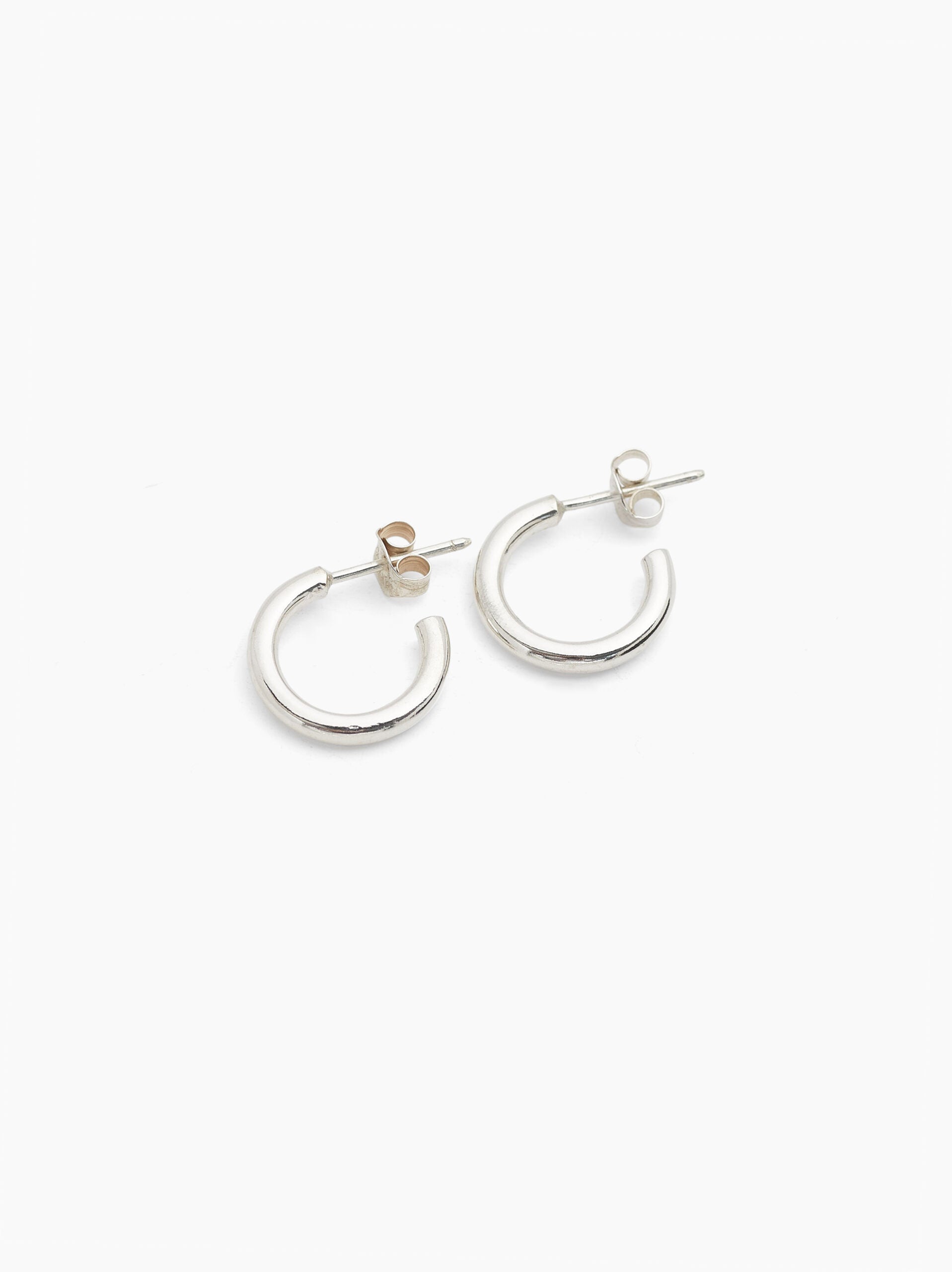 Tiny Silver Hoop Earrings
