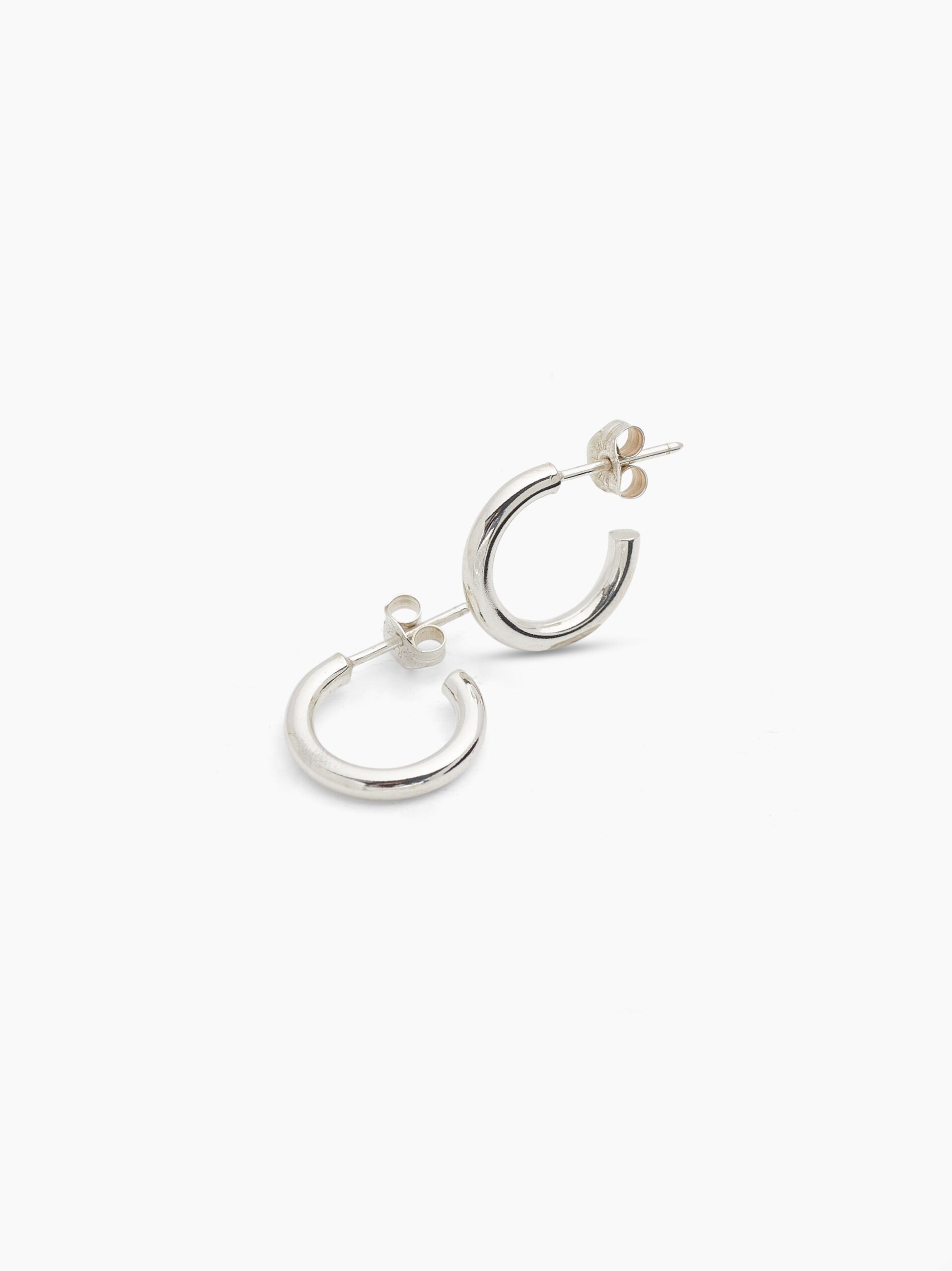 Tiny Silver Hoop Earrings