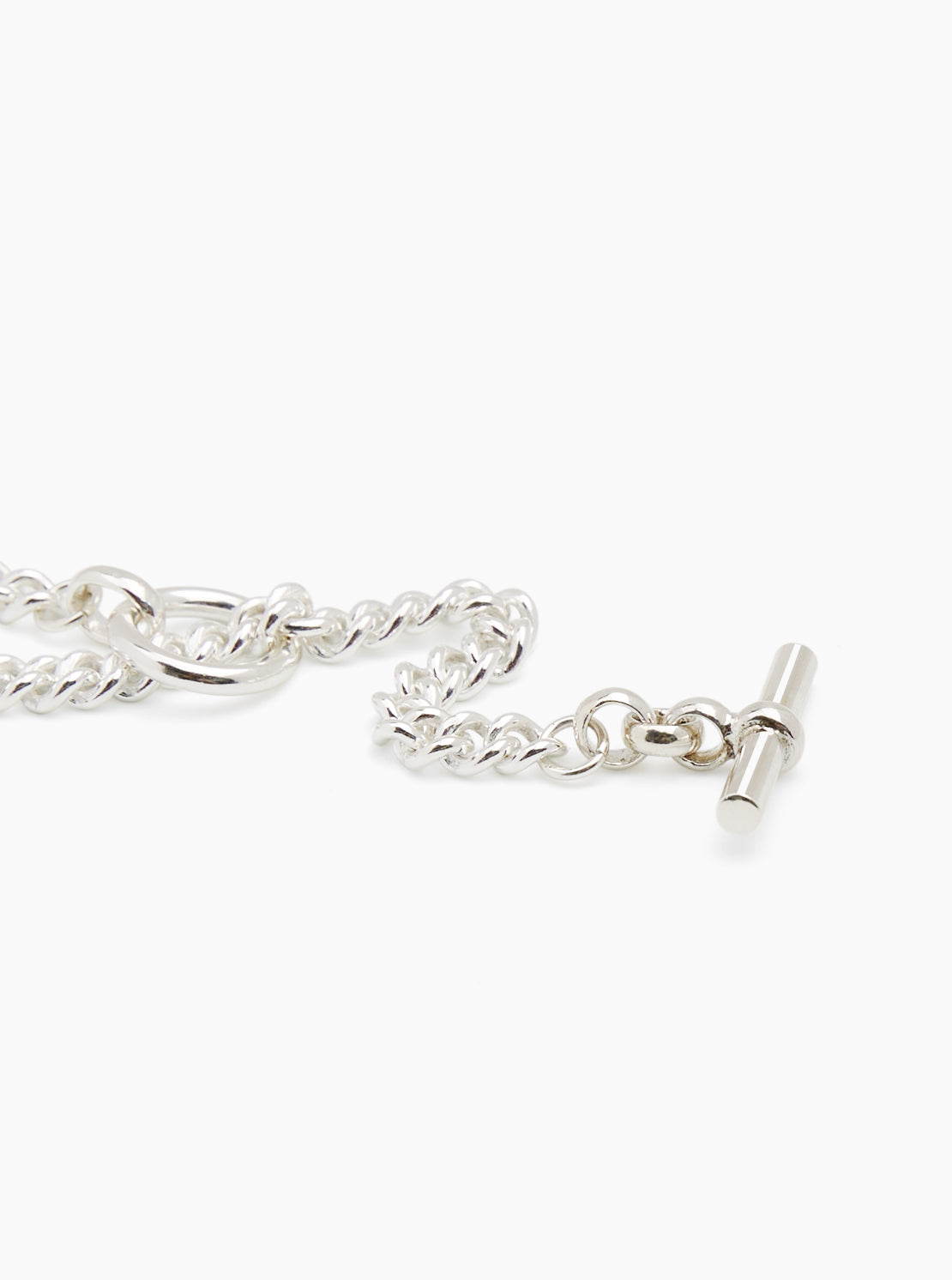 Giant Silver T-Bar On T-Bar Clasp Curb Chain