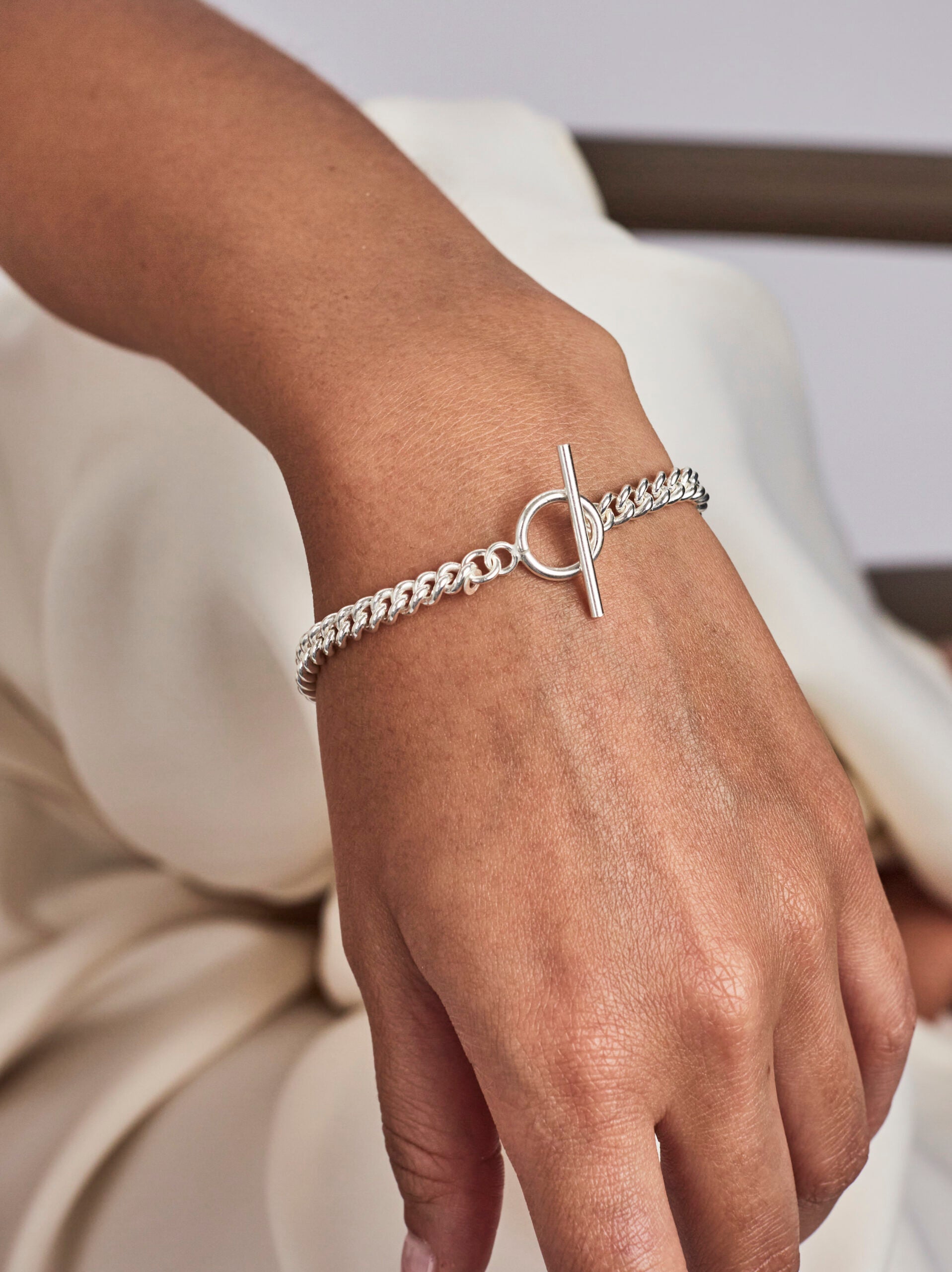 Baby Silver Curb Link Bracelet